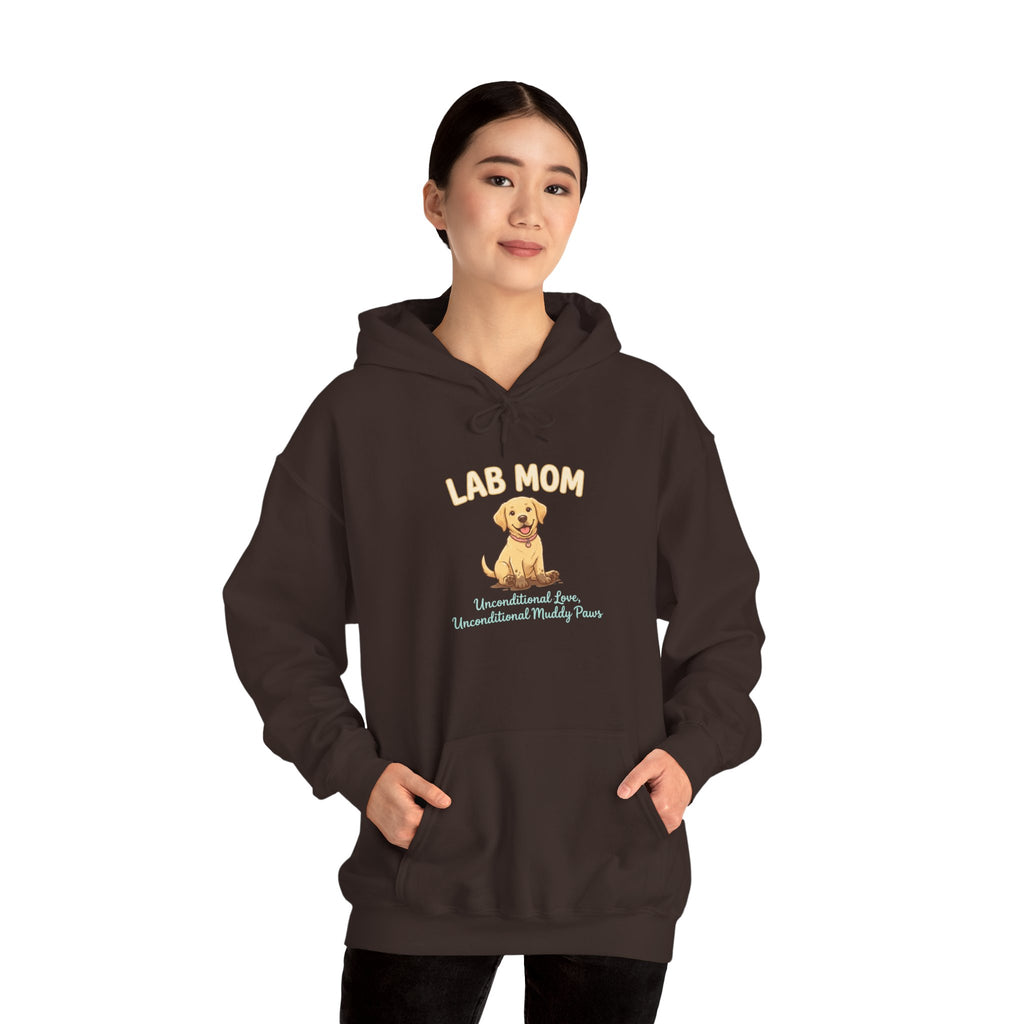 Lab Mom Hoodie — Cute Yellow Lab Illustration Dog Mom Sweatshirt | FurEverLoved