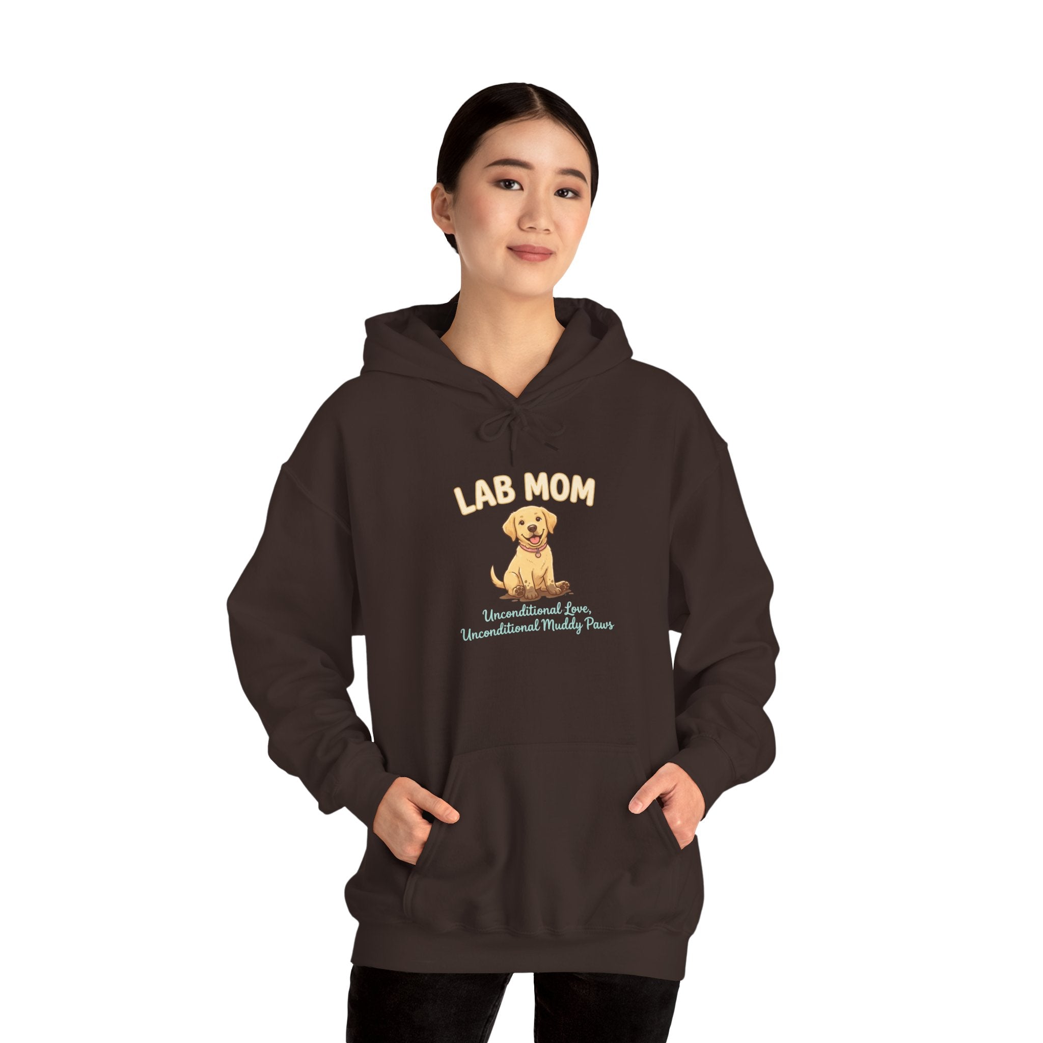 Lab Mom Hoodie — Cute Yellow Lab Illustration Dog Mom Sweatshirt | FurEverLoved