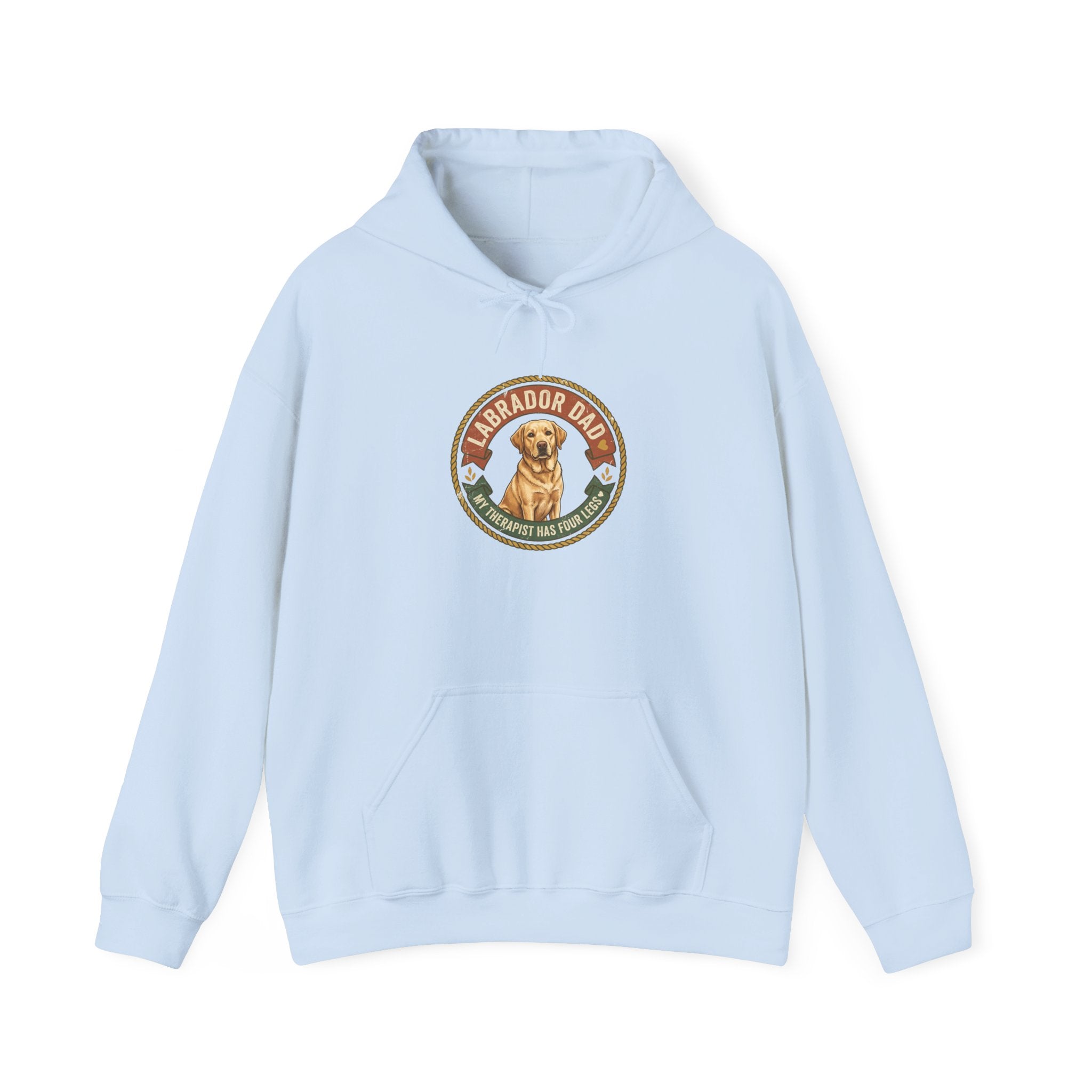 Labrador Dad Hoodie — My Therapist Has Four Legs | Vintage Badge Lab Dad Sweatshirt | FurEverLoved
