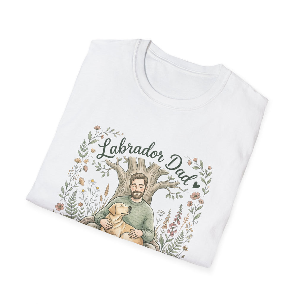 Labrador Dad T-Shirt — My Therapist Has Four Legs | Cottagecore Botanical Lab Tee