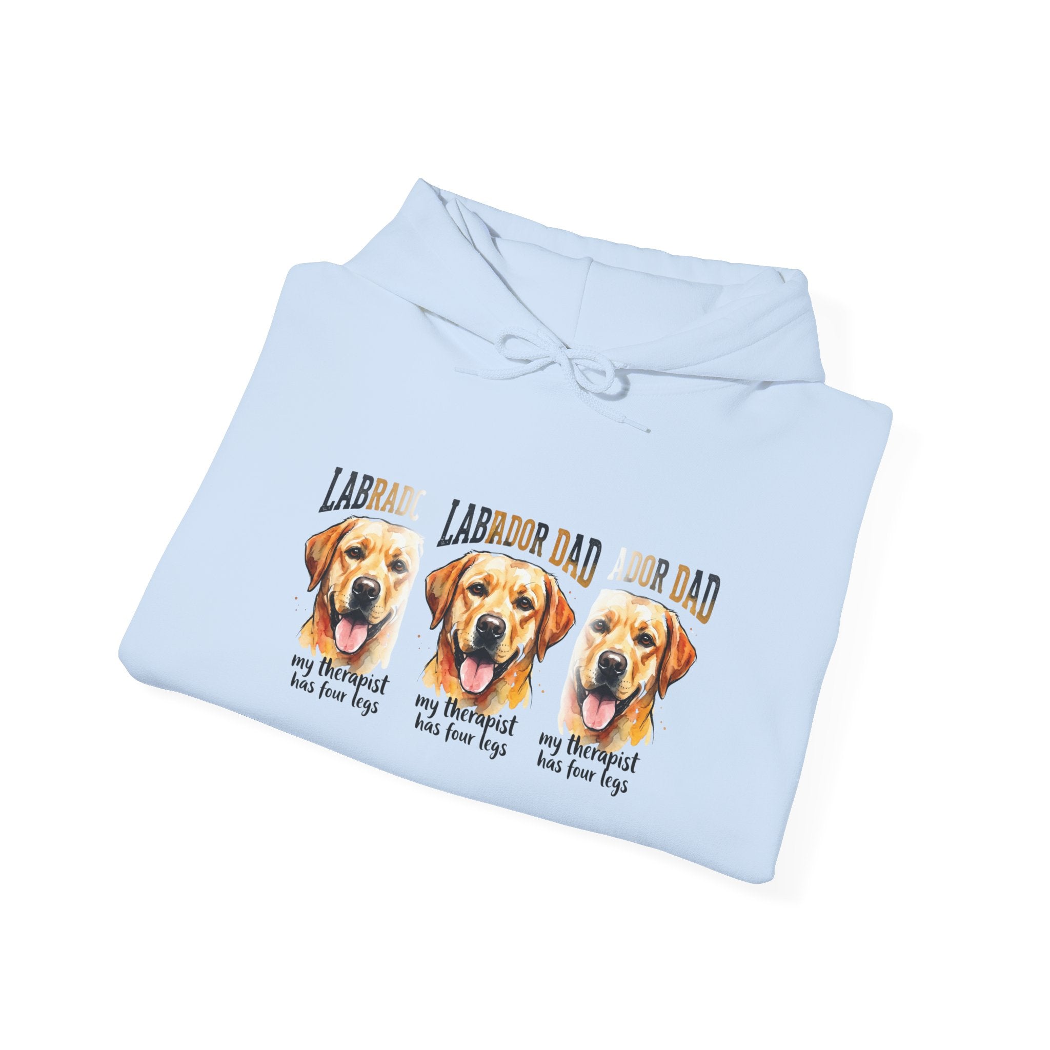 Labrador Dad Hoodie — Cute Yellow Lab Trio Pullover | Triple Lab Portrait Sweatshirt | FurEverLoved