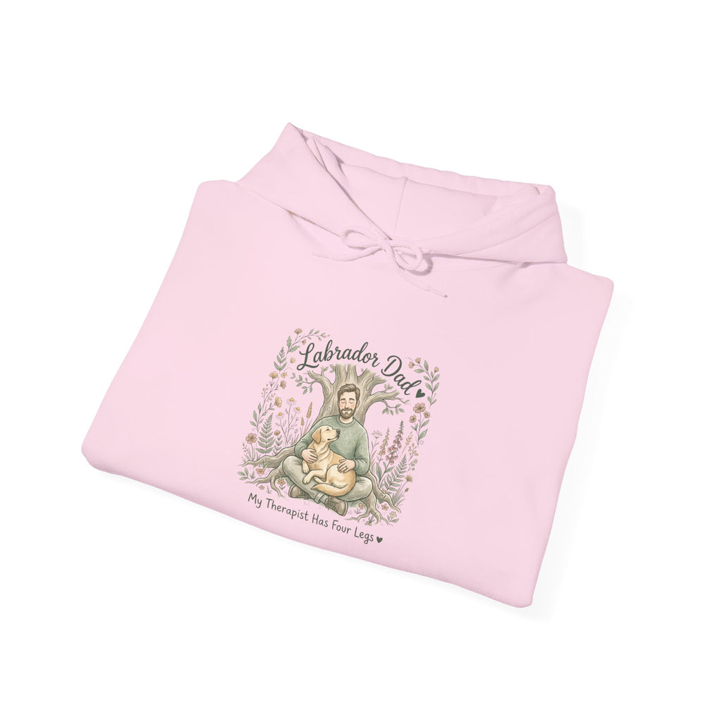 Labrador Dad Hoodie — My Therapist Has Four Legs | Botanical Floral Lab Dad Sweatshirt | FurEverLoved