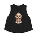 Shih Tzu Queen Crop Tank — Crown Dog Mom Cropped Shirt | FurEverLoved