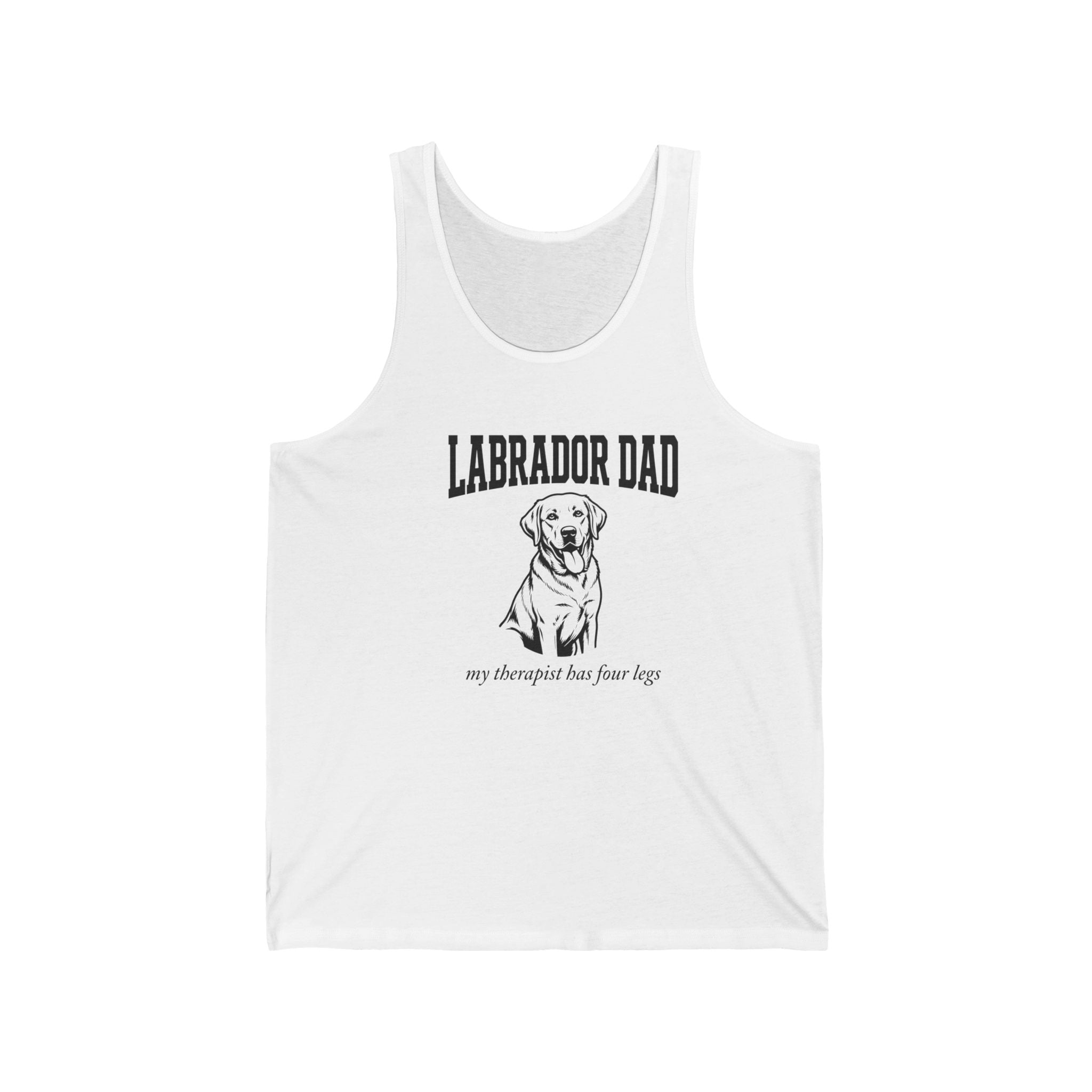 Labrador Dad Tank Top — My Therapist Has Four Legs | Collegiate Style Lab Dad Gift | FurEverLoved