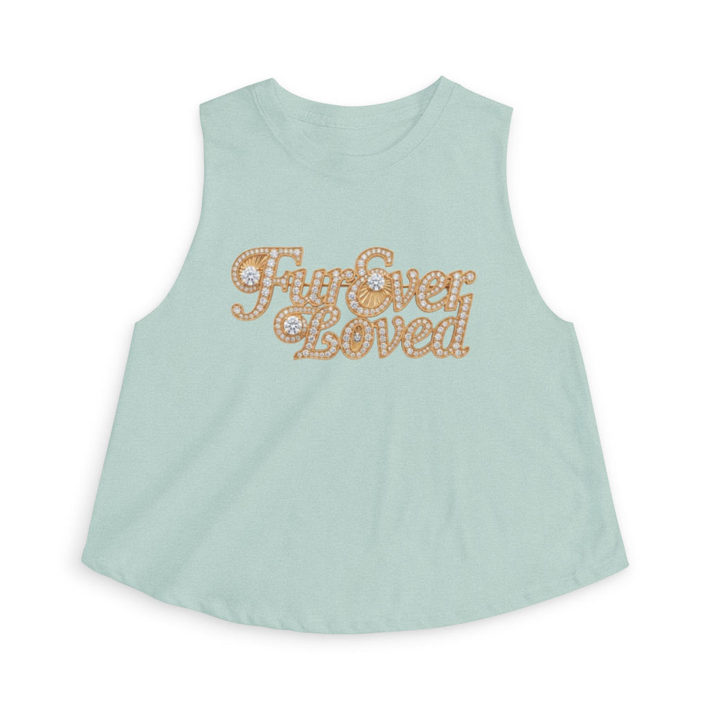 Fur Ever Loved Crop Top — Retro Script Graphic Women's Tank | FurEverLoved