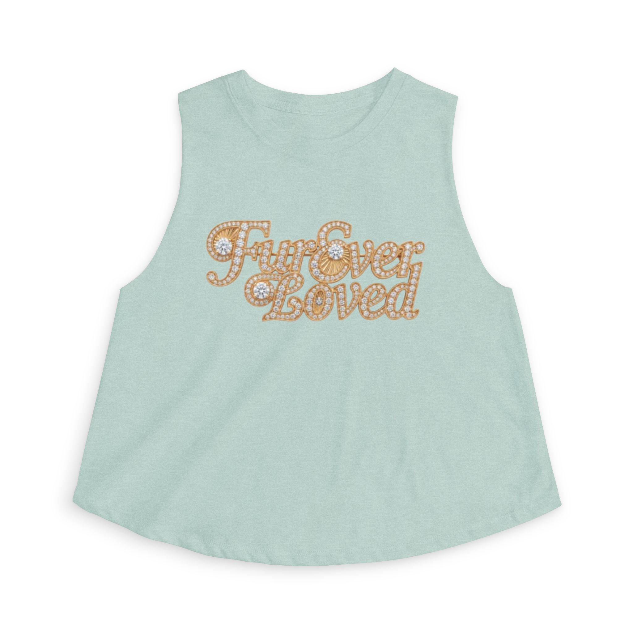 Fur Ever Loved Crop Top — Retro Script Graphic Women's Tank | FurEverLoved