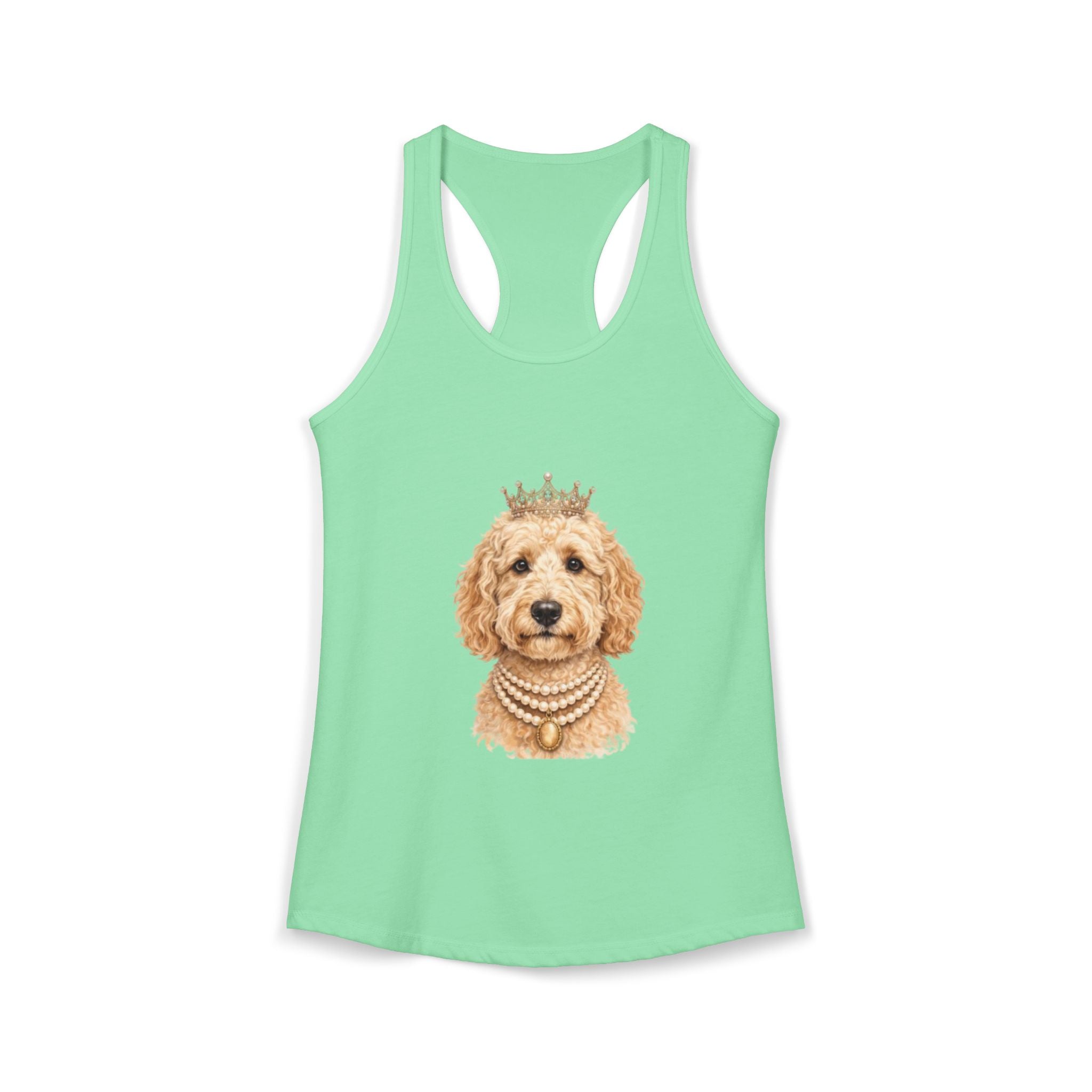 Royal Goldendoodle Tank Top | Crowned Doodle Dog Racerback | FureverLoved | Goldendoodle Mom Gift | Cute Dog Lover Tank