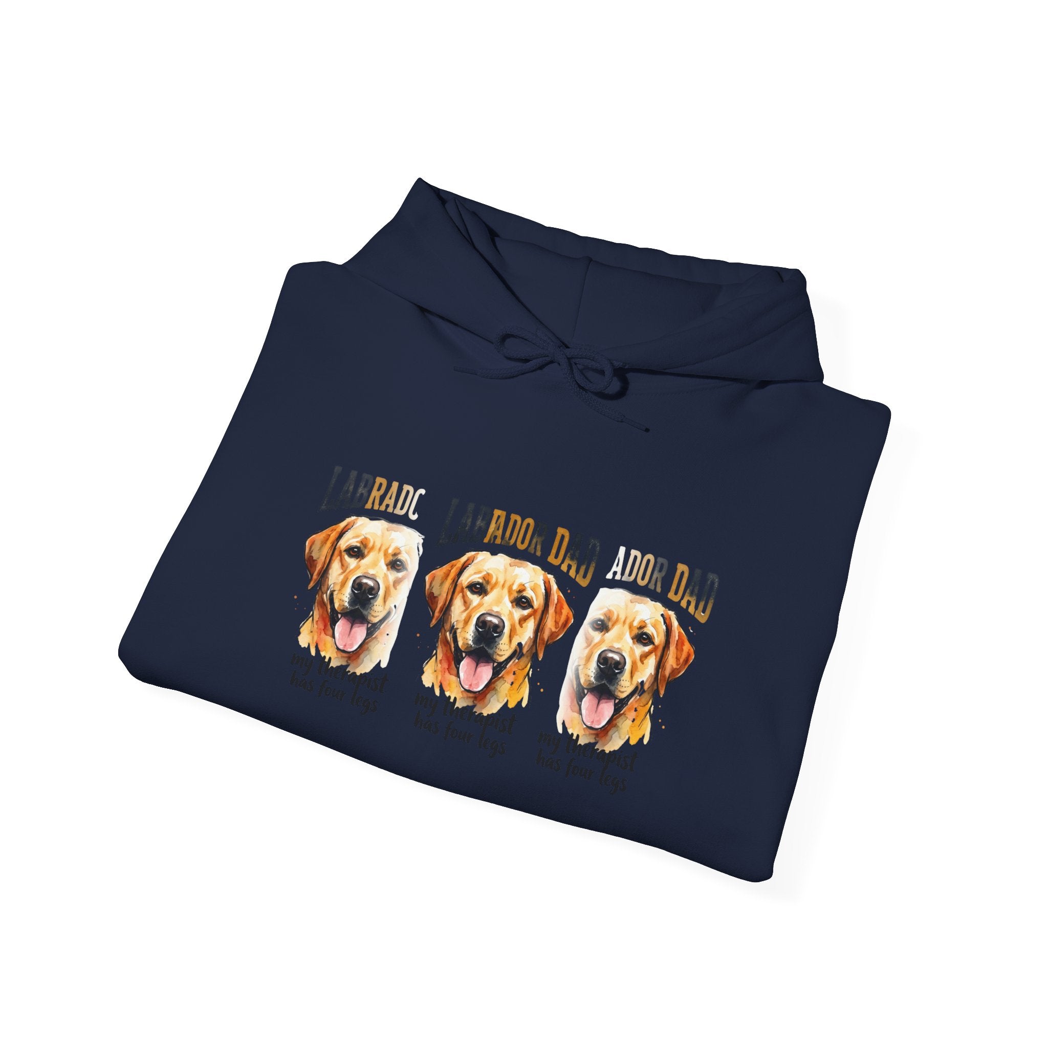Labrador Dad Hoodie — Cute Yellow Lab Trio Pullover | Triple Lab Portrait Sweatshirt | FurEverLoved