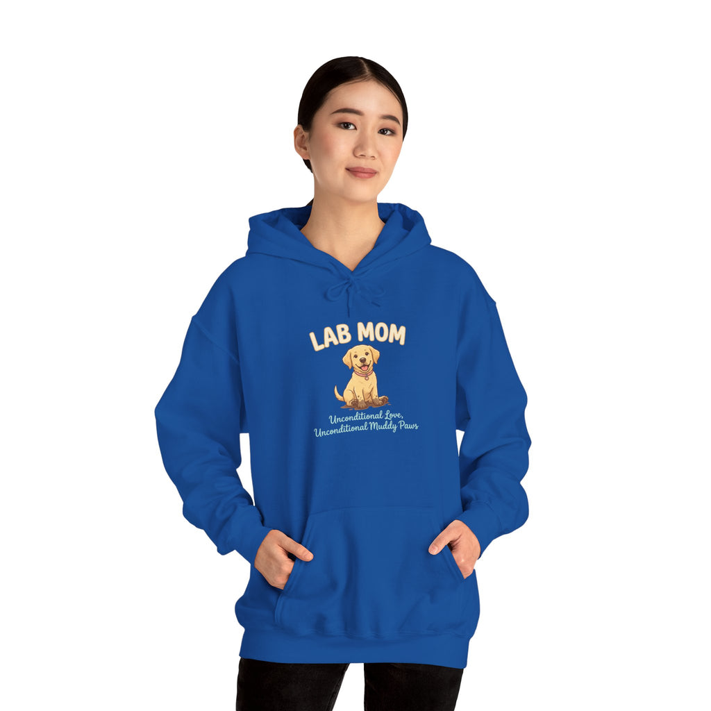 Lab Mom Hoodie — Cute Yellow Lab Illustration Dog Mom Sweatshirt | FurEverLoved