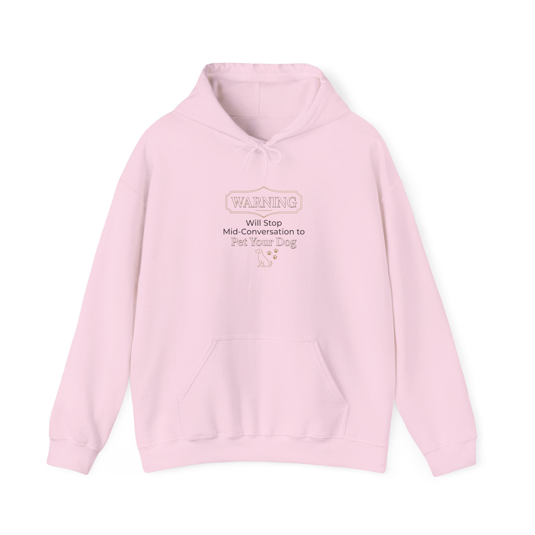 Warning: Will Stop Mid-Conversation to Pet Your Dog — Cozy Dog Lover Hoodie | FurEverLoved