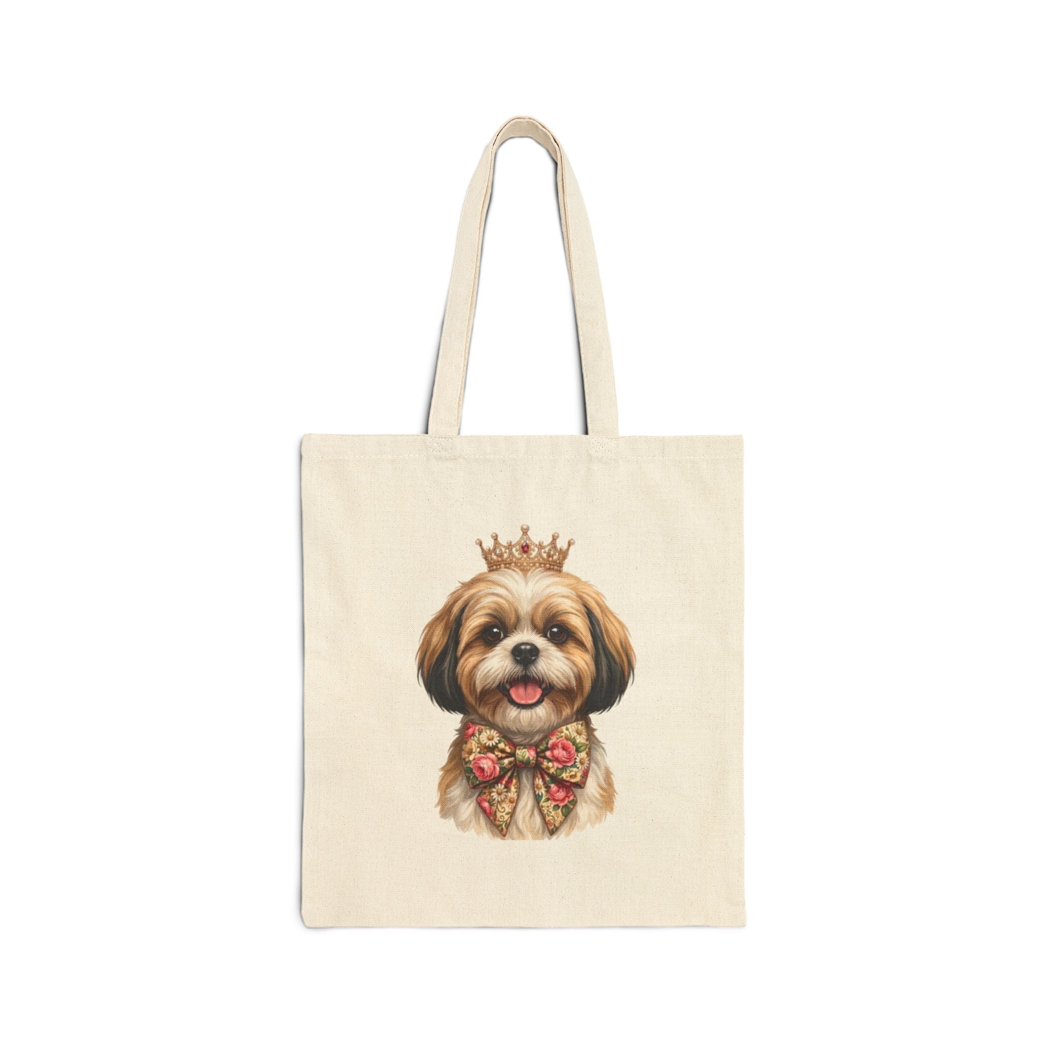 Shih Tzu Queen Tote Bag — Crown Dog Mom Canvas Bag | FurEverLoved