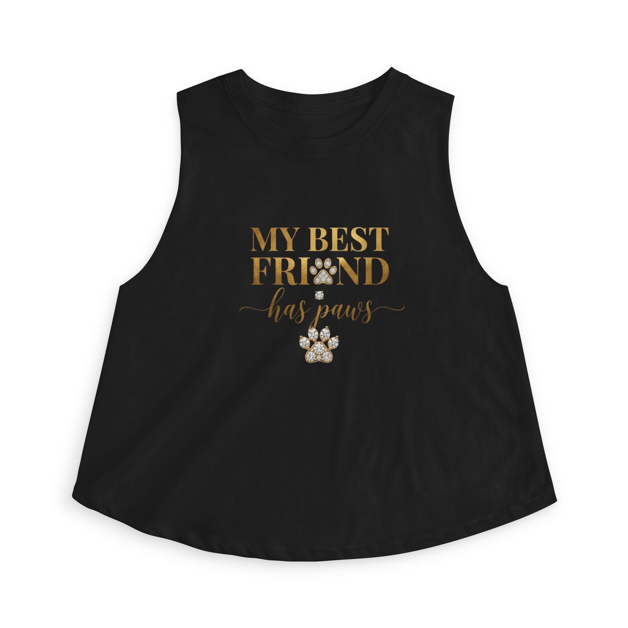 My Best Friend Has Paws — Dog Mom Crop Tank Top | FurEverLoved
