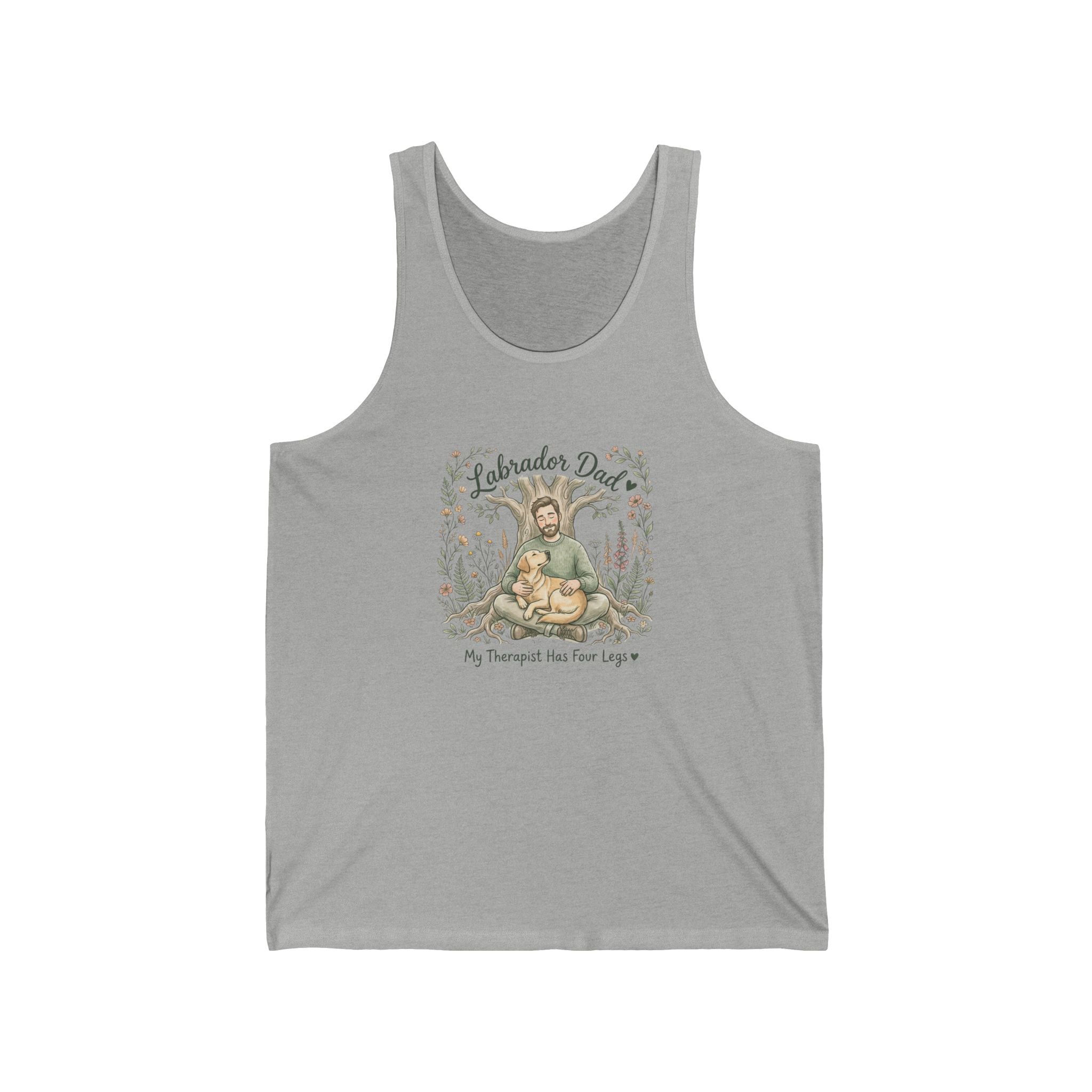 Labrador Dad Tank Top – My Therapist Has Four Legs | Nature Botanical Lab Dad Gift