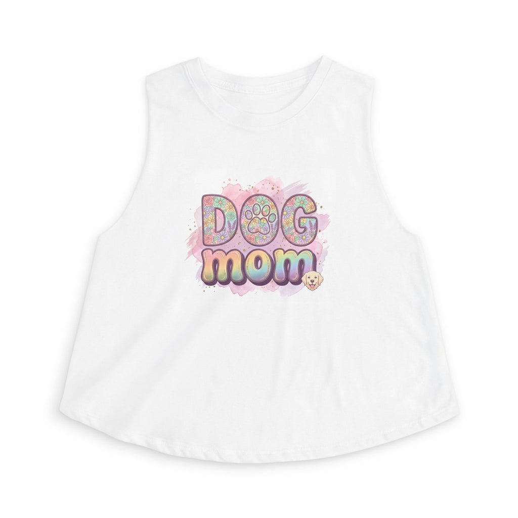 Dog Mom Cropped Tank Top | Cute Aesthetic Dog Lover Crop Top | Trendy Pet Mom Shirt