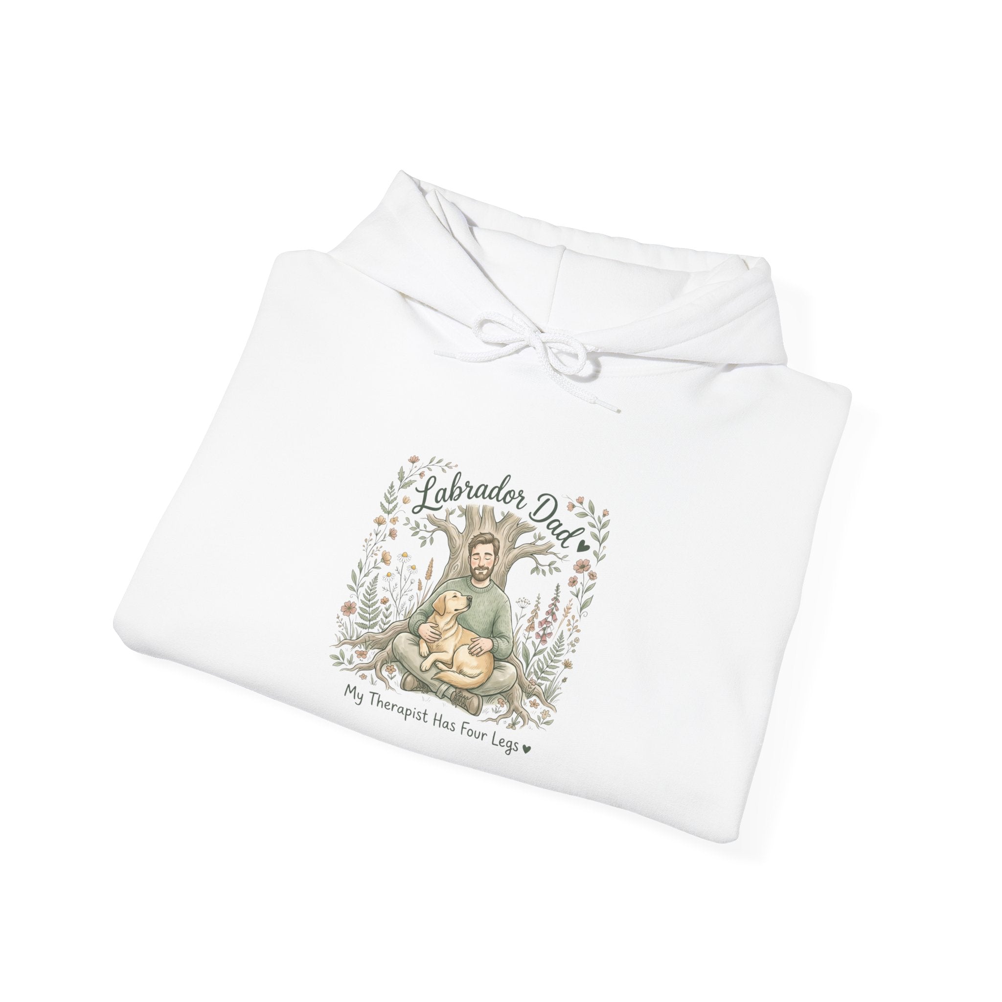 Labrador Dad Hoodie — My Therapist Has Four Legs | Botanical Floral Lab Dad Sweatshirt | FurEverLoved