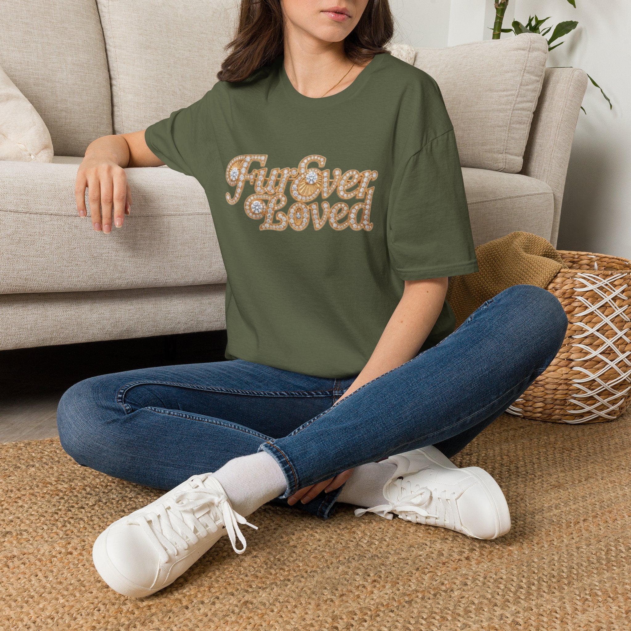 Fur Ever Loved T-Shirt — Retro Rhinestone Graphic Tee | FurEverLoved