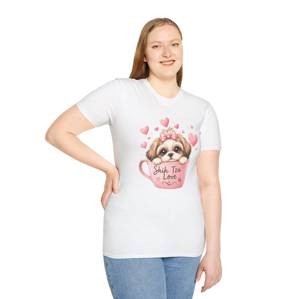 Shih Tzu Love T-Shirt — Kawaii Coquette Dog Mom Tee | FurEverLoved