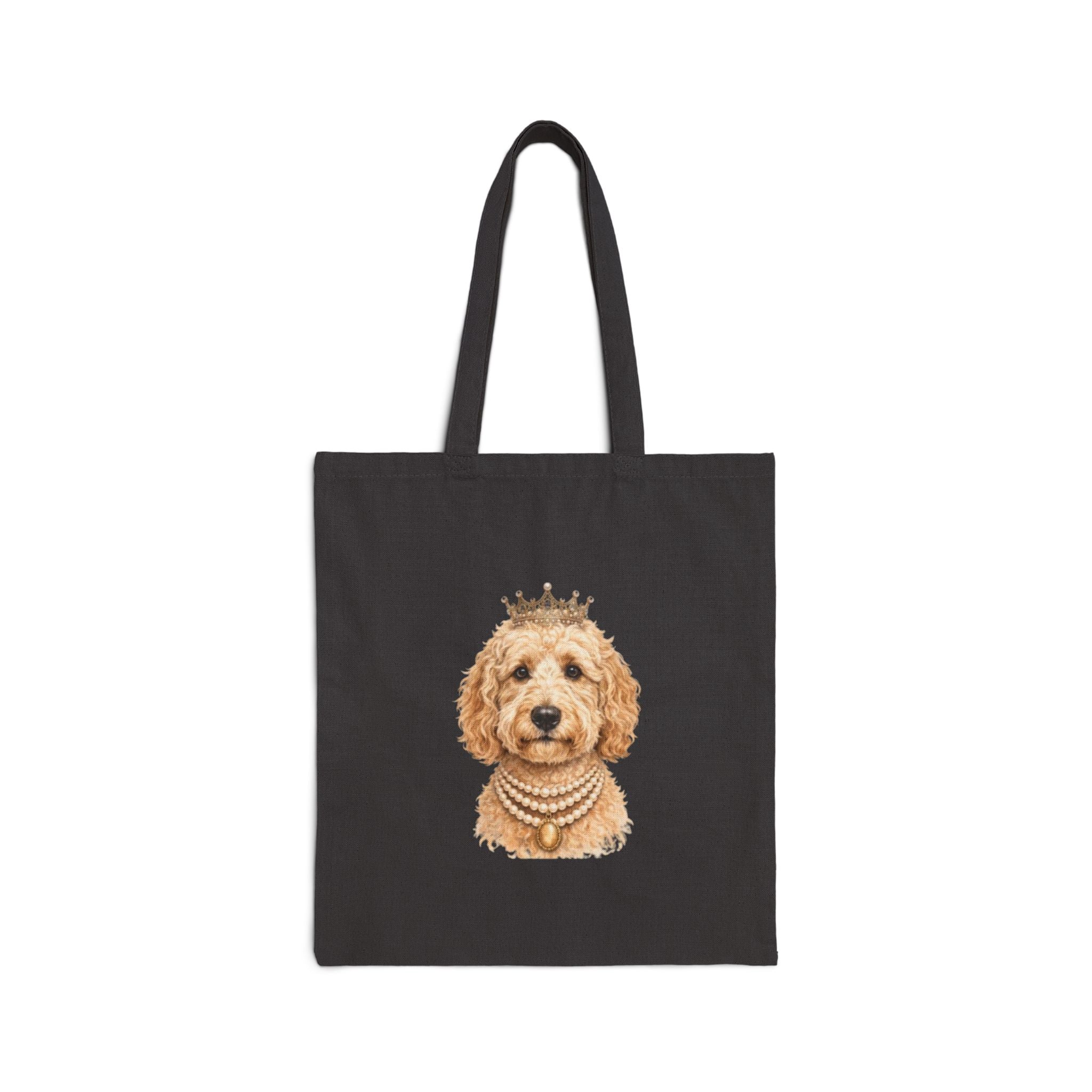 Royal Goldendoodle Tote Bag | Crowned Doodle Dog Canvas Tote | FureverLoved | Goldendoodle Mom Gift | Cute Dog Lover Bag