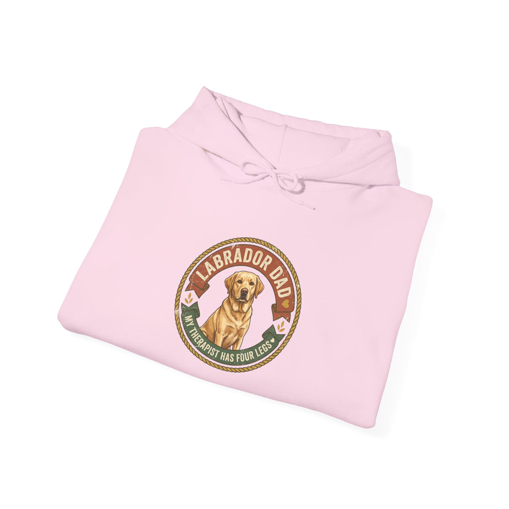 Labrador Dad Hoodie — My Therapist Has Four Legs | Vintage Badge Lab Dad Sweatshirt | FurEverLoved