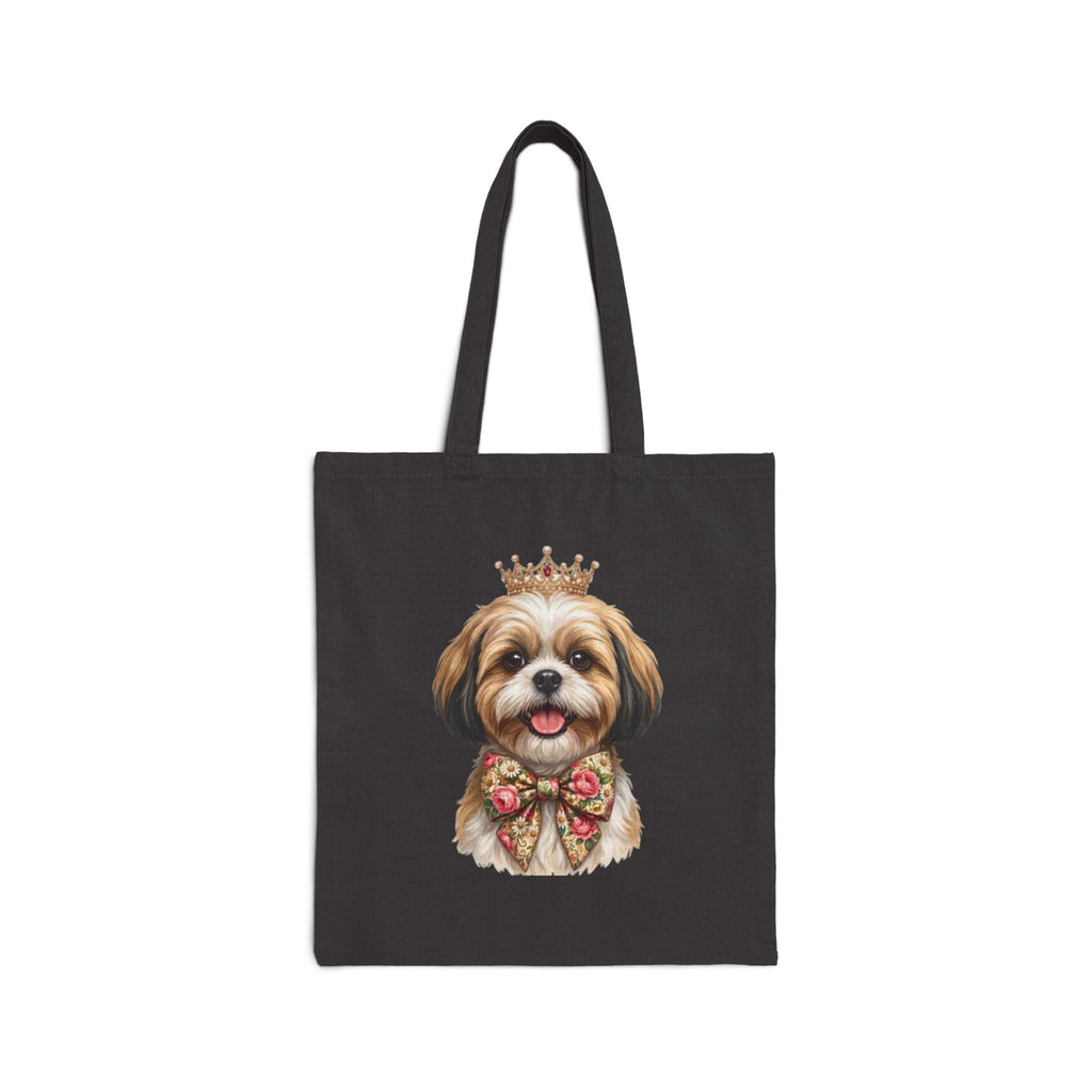 Shih Tzu Queen Tote Bag — Crown Dog Mom Canvas Bag | FurEverLoved
