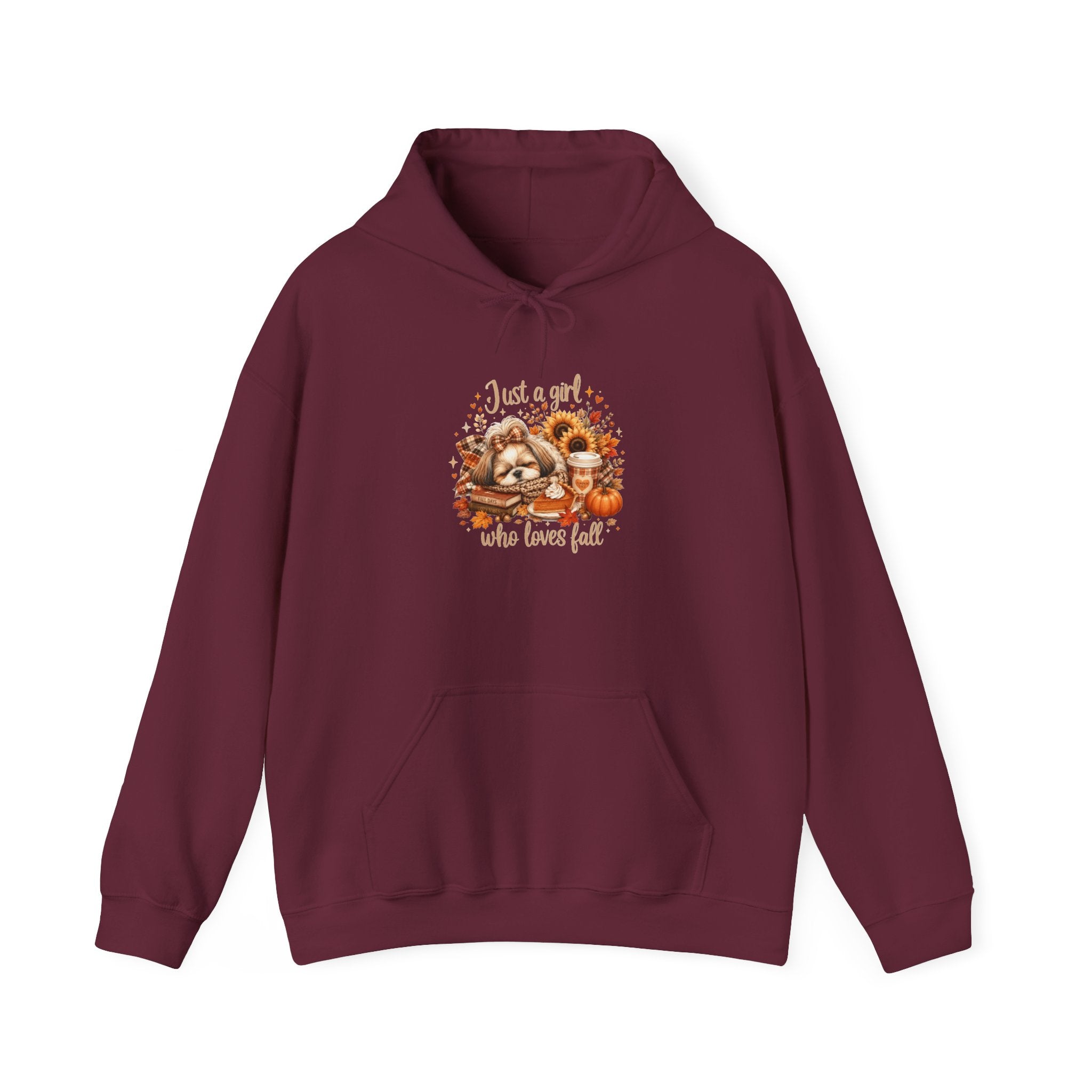 Shih Tzu Mom Gift Hoodie — Just a Girl Who Loves Fall Cozy Pullover | FurEverLoved