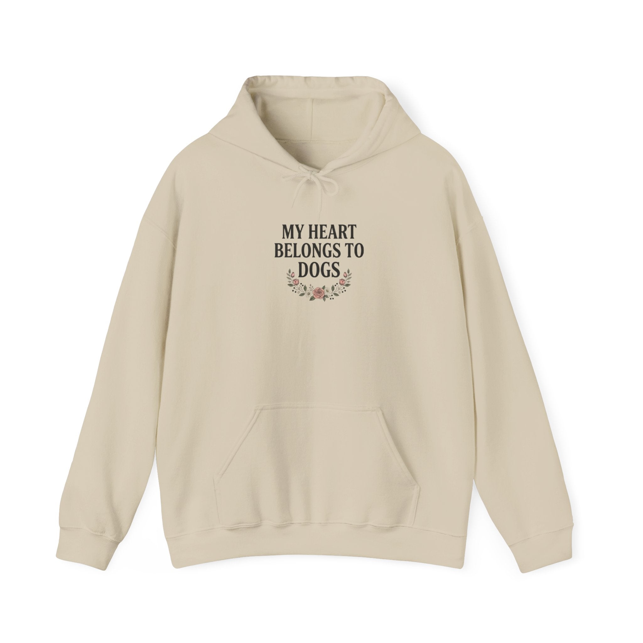 My Heart Belongs to Dogs Hoodie – Dog Mom Floral Sweatshirt