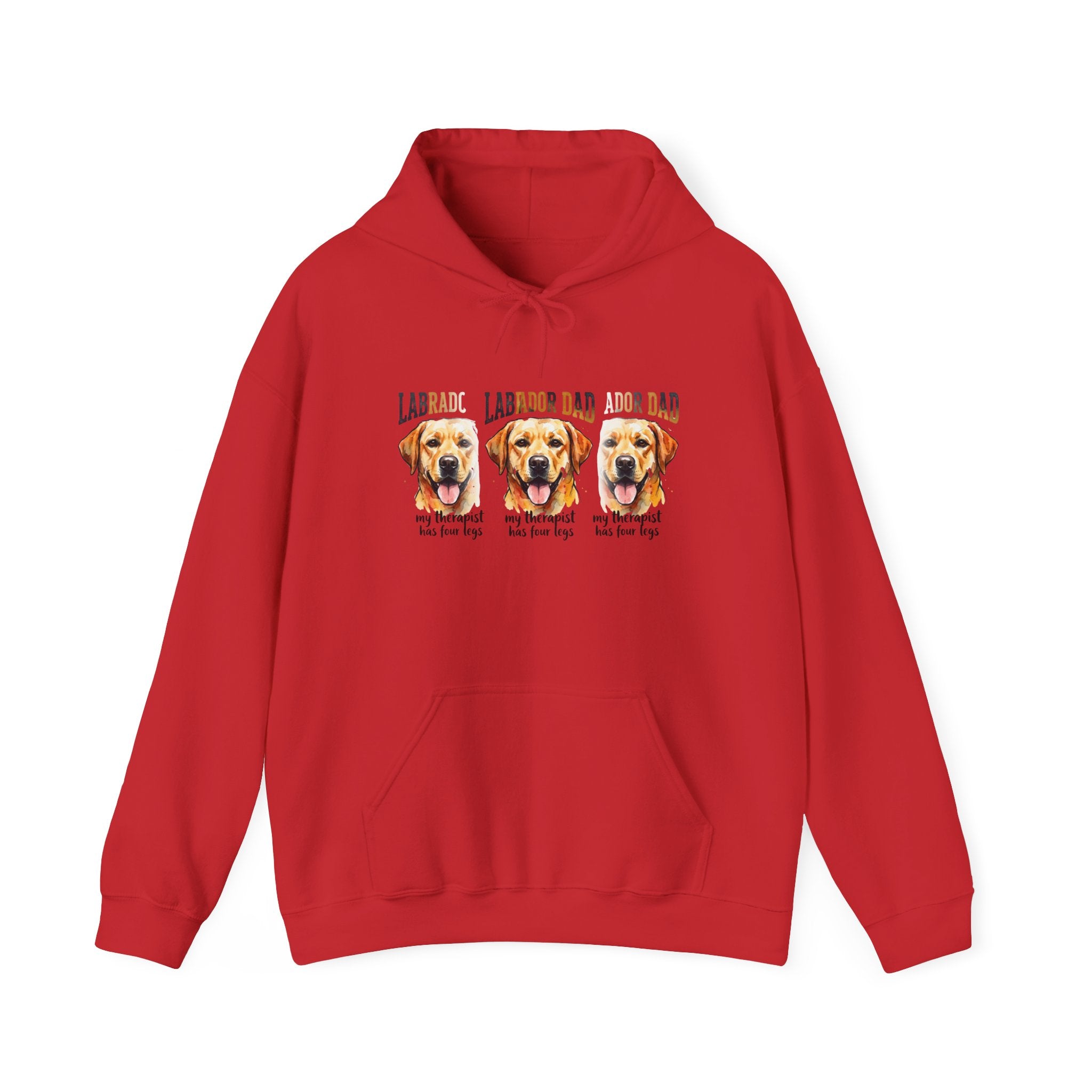 Labrador Dad Hoodie — Cute Yellow Lab Trio Pullover | Triple Lab Portrait Sweatshirt | FurEverLoved