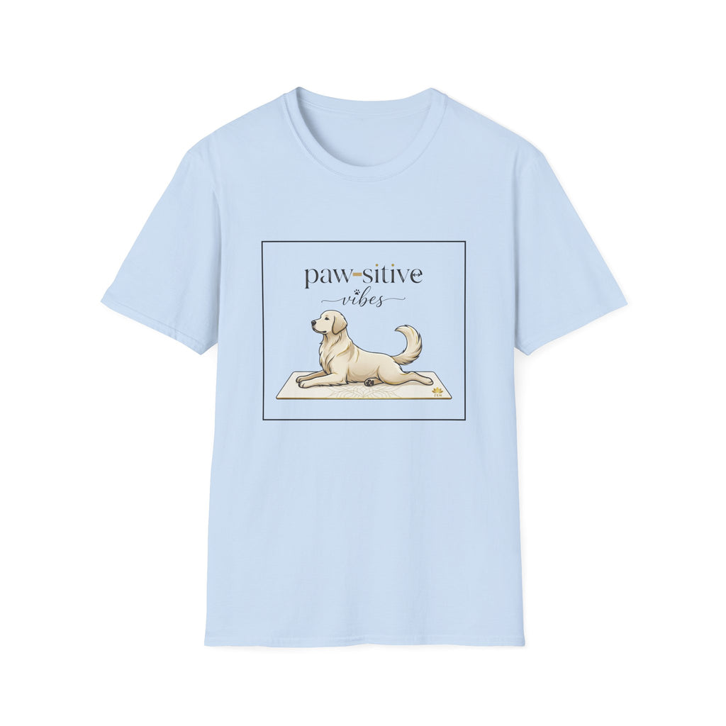 Pawsitive Vibes Dog Yoga T-Shirt — Funny Dog Mom Tee | FurEverLoved