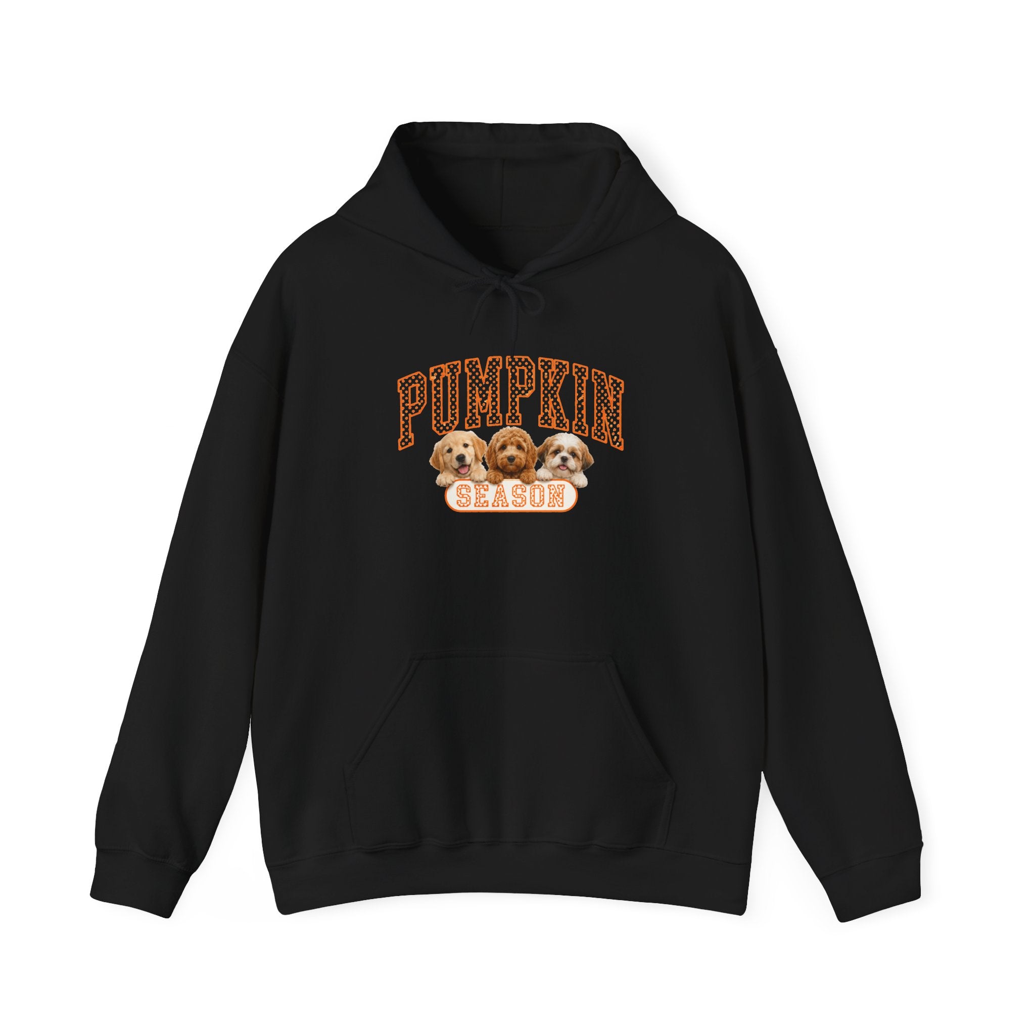 Dog Mom Gift Hoodie — Pumpkin Season Varsity Puppy Squad Fall Pullover | FurEverLoved