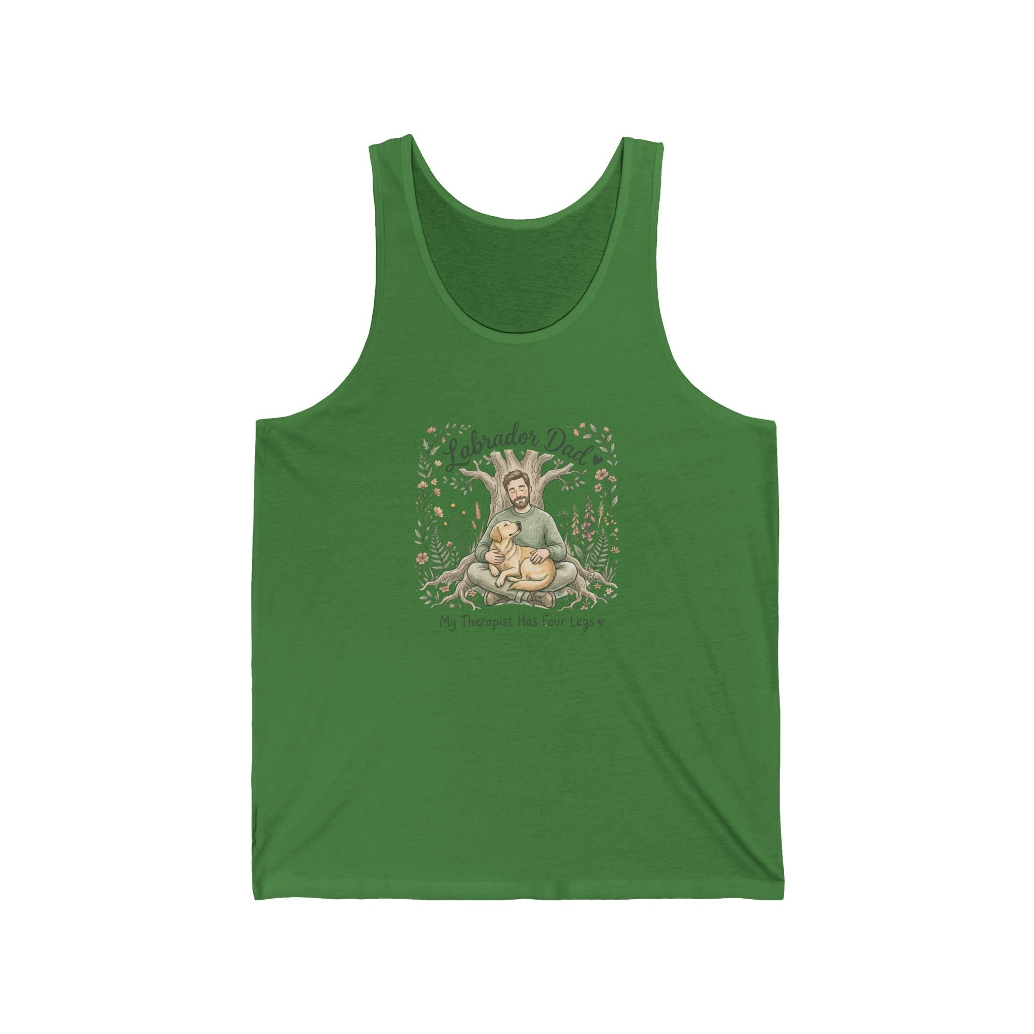 Labrador Dad Tank Top – My Therapist Has Four Legs | Nature Botanical Lab Dad Gift