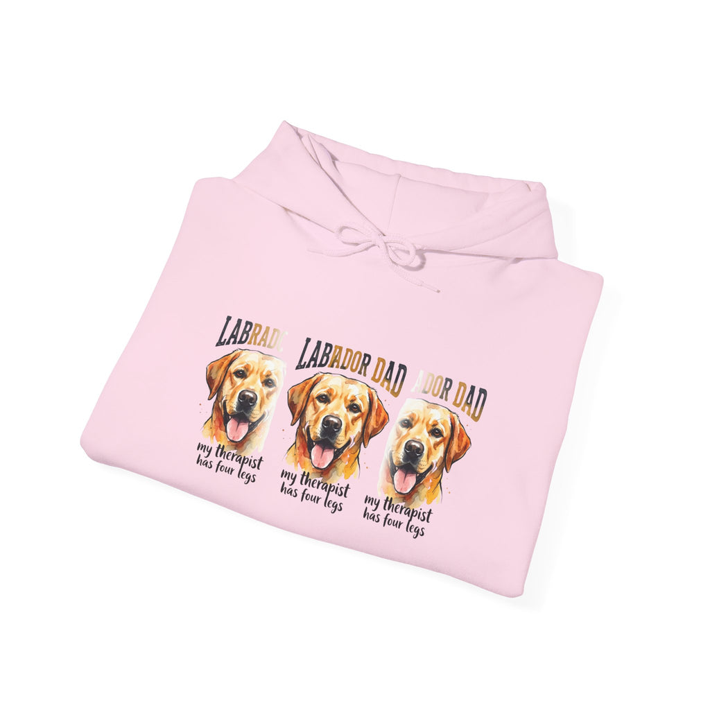 Labrador Dad Hoodie — Cute Yellow Lab Trio Pullover | Triple Lab Portrait Sweatshirt | FurEverLoved