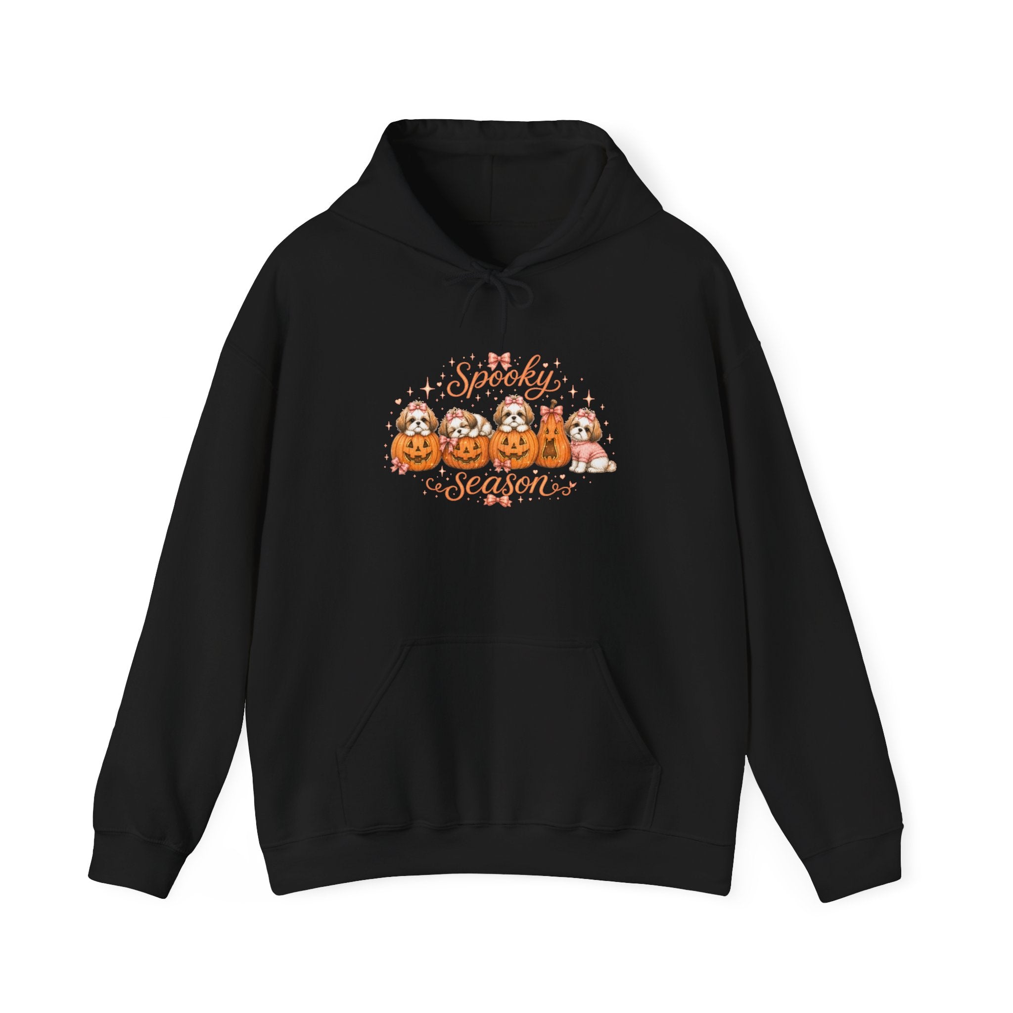 Shih Tzu Mom Gift Hoodie — Spooky Season Coquette Halloween Pumpkin Pullover | FurEverLoved