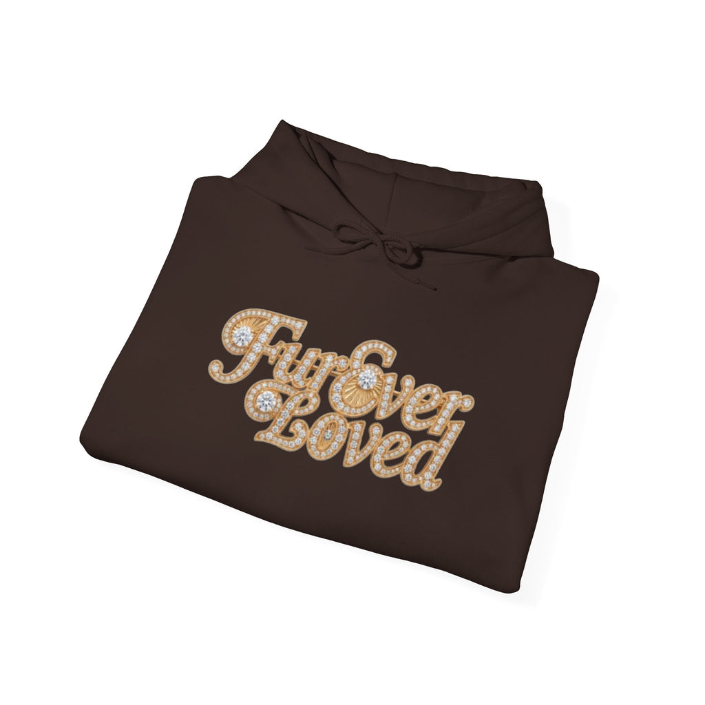 Fur Ever Loved Hoodie — Retro Glitter Script Pullover | FurEverLoved
