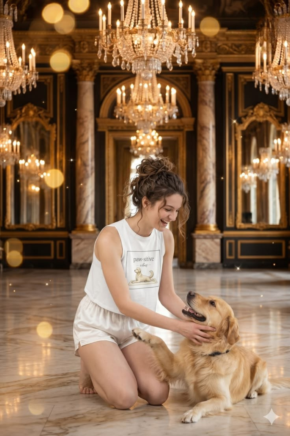Pawsitive Vibes Crop Top — Dog Mom Golden Retriever Tank | FurEverLoved