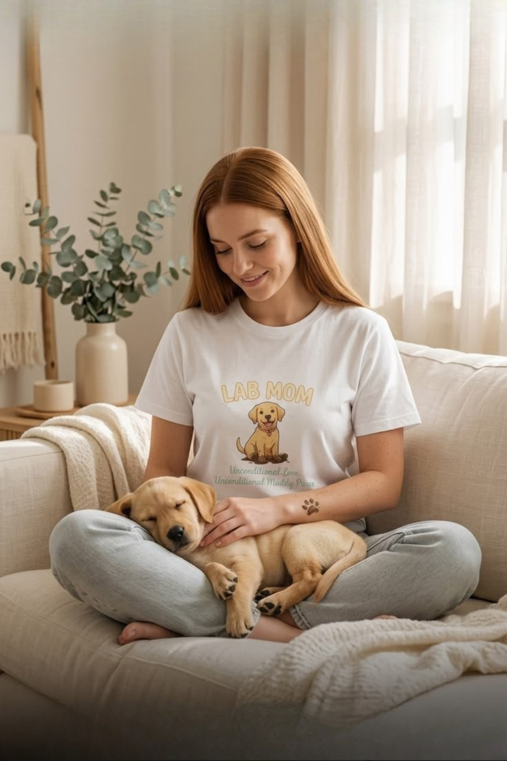 Lab Mom T-Shirt — Unconditional Love, Unconditional Muddy Paws | Labrador Mom Gift | FurEverLoved