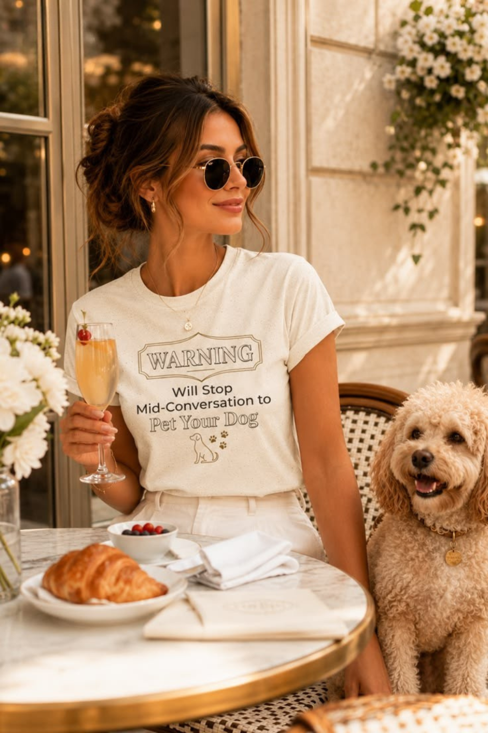 Warning: Will Stop Mid-Conversation to Pet Your Dog — Funny Dog Lover T-Shirt | FurEverLoved