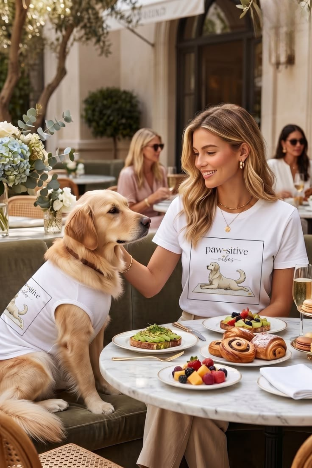 Pawsitive Vibes Dog Yoga T-Shirt — Funny Dog Mom Tee | FurEverLoved