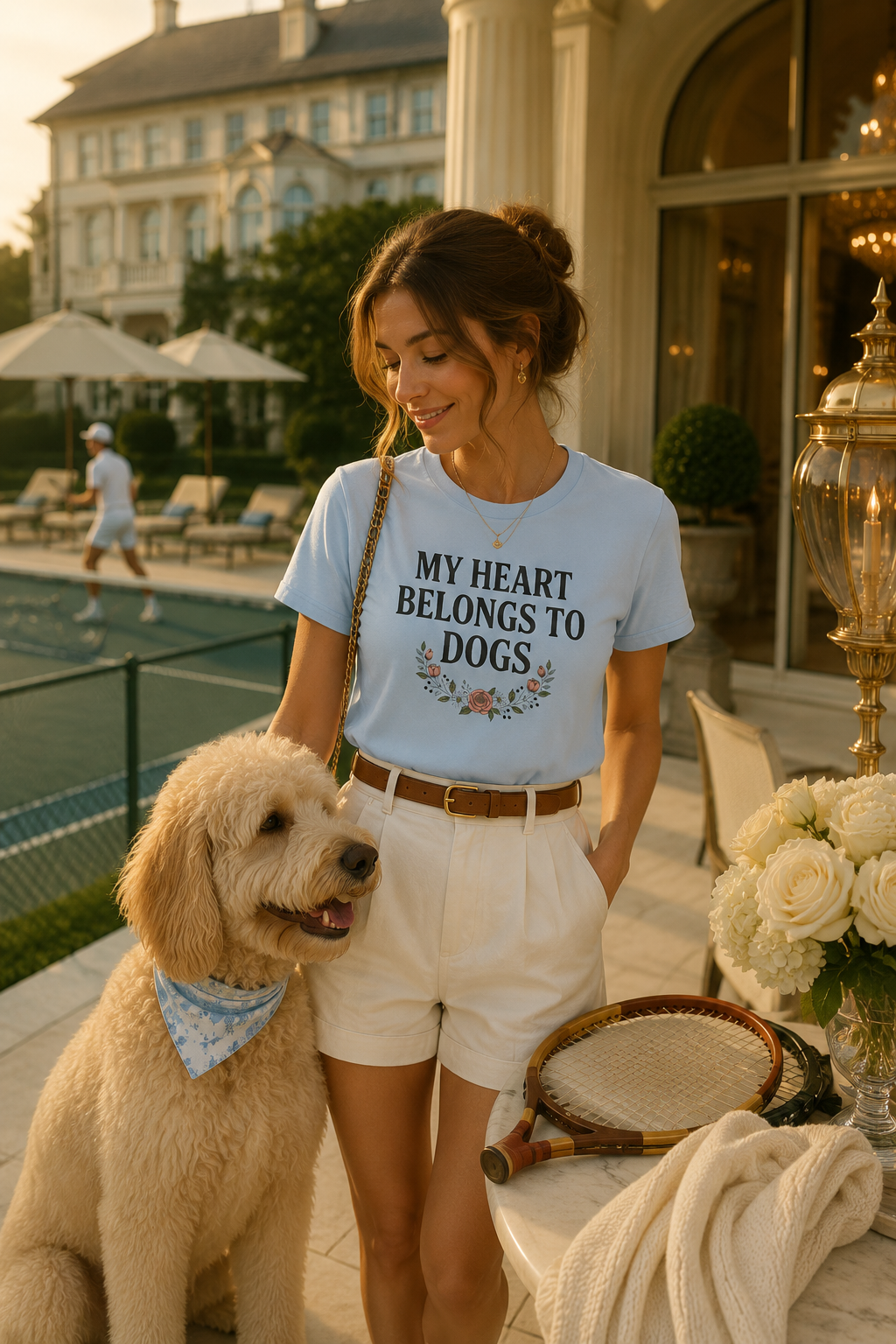 My Heart Belongs to Dogs T-Shirt | Floral Dog Mom Gift | Soft Unisex Tee | FureverLoved