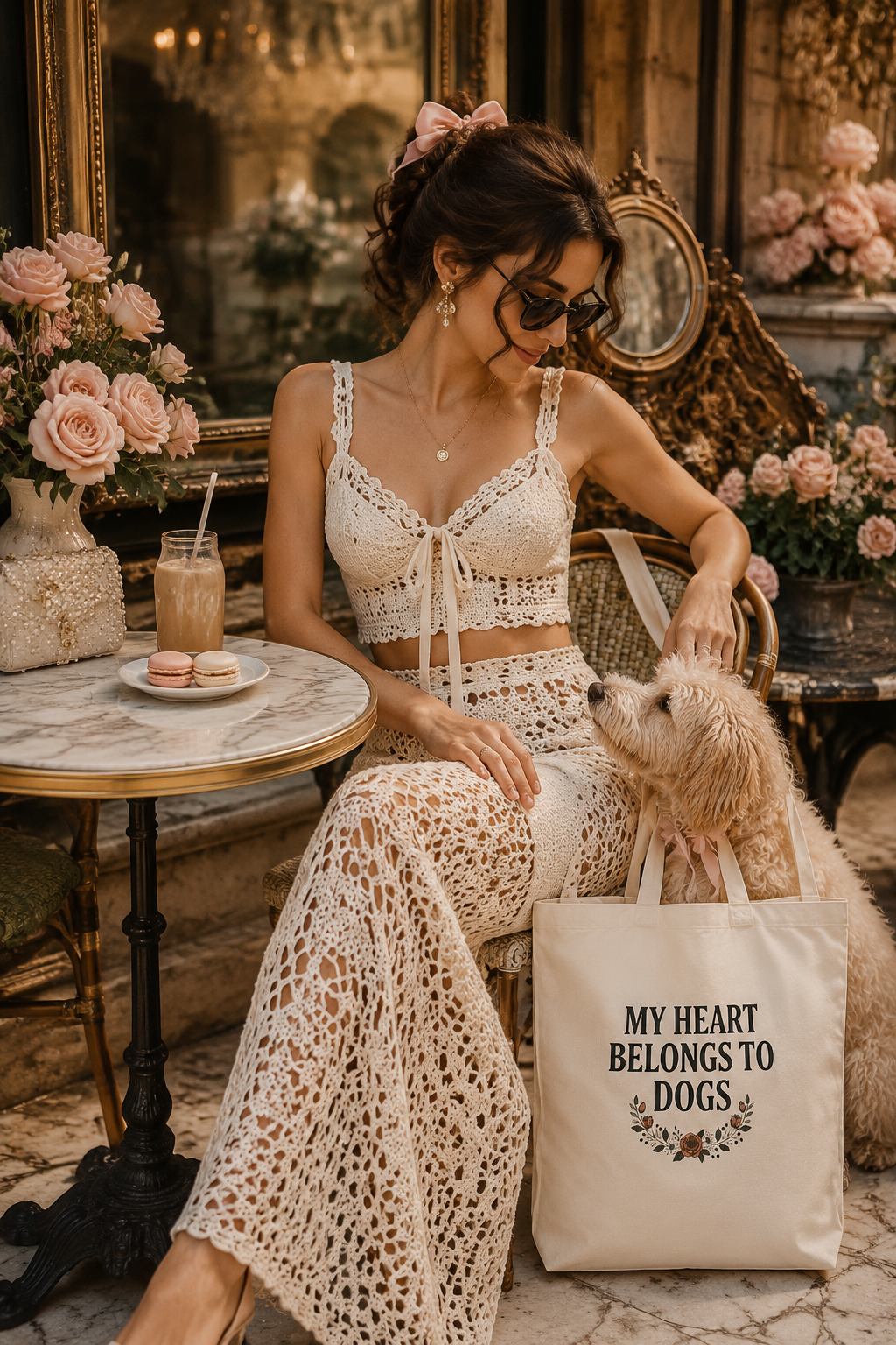 My Heart Belongs to Dogs Tote Bag – Dog Mom Canvas Bag