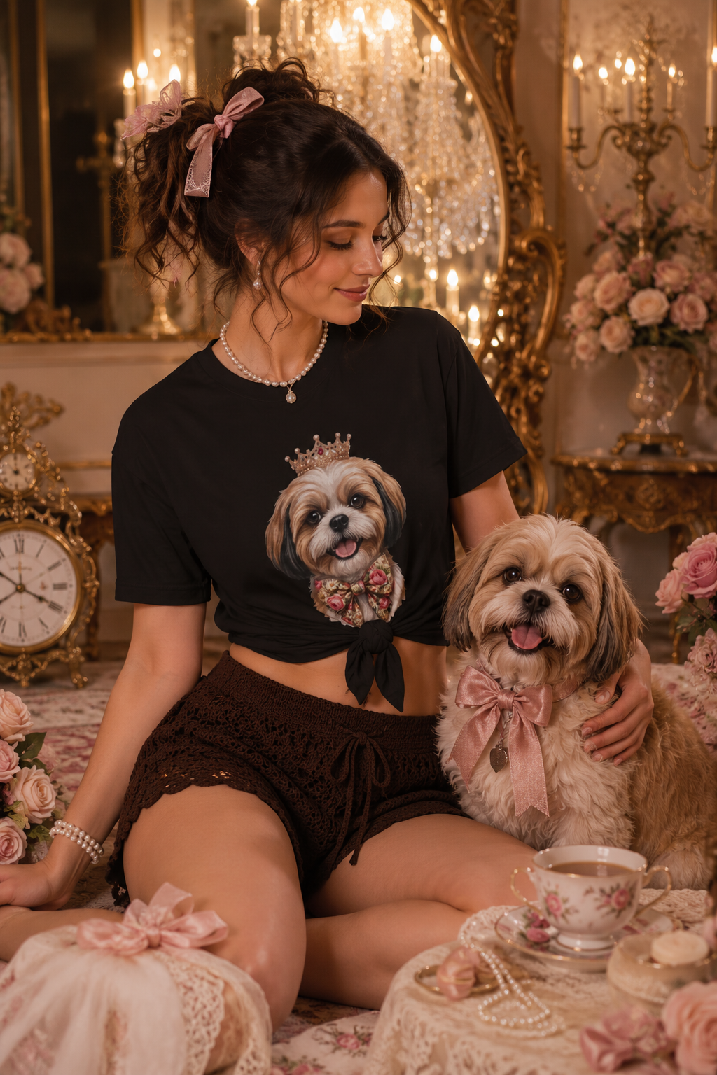 Shih Tzu Queen T-Shirt — Crown Dog Mom Tee | FurEverLoved