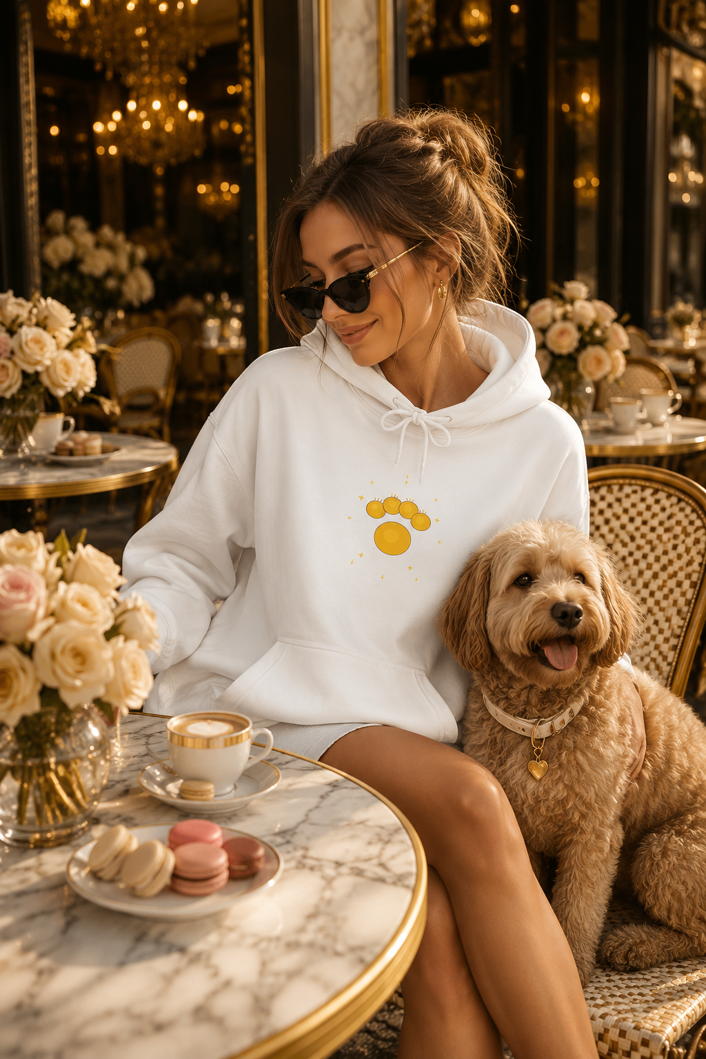 Golden Paw Hoodie | Dog Mom Dog Dad Sweatshirt | Cozy Dog Lover Hoodie | FurEverLoved