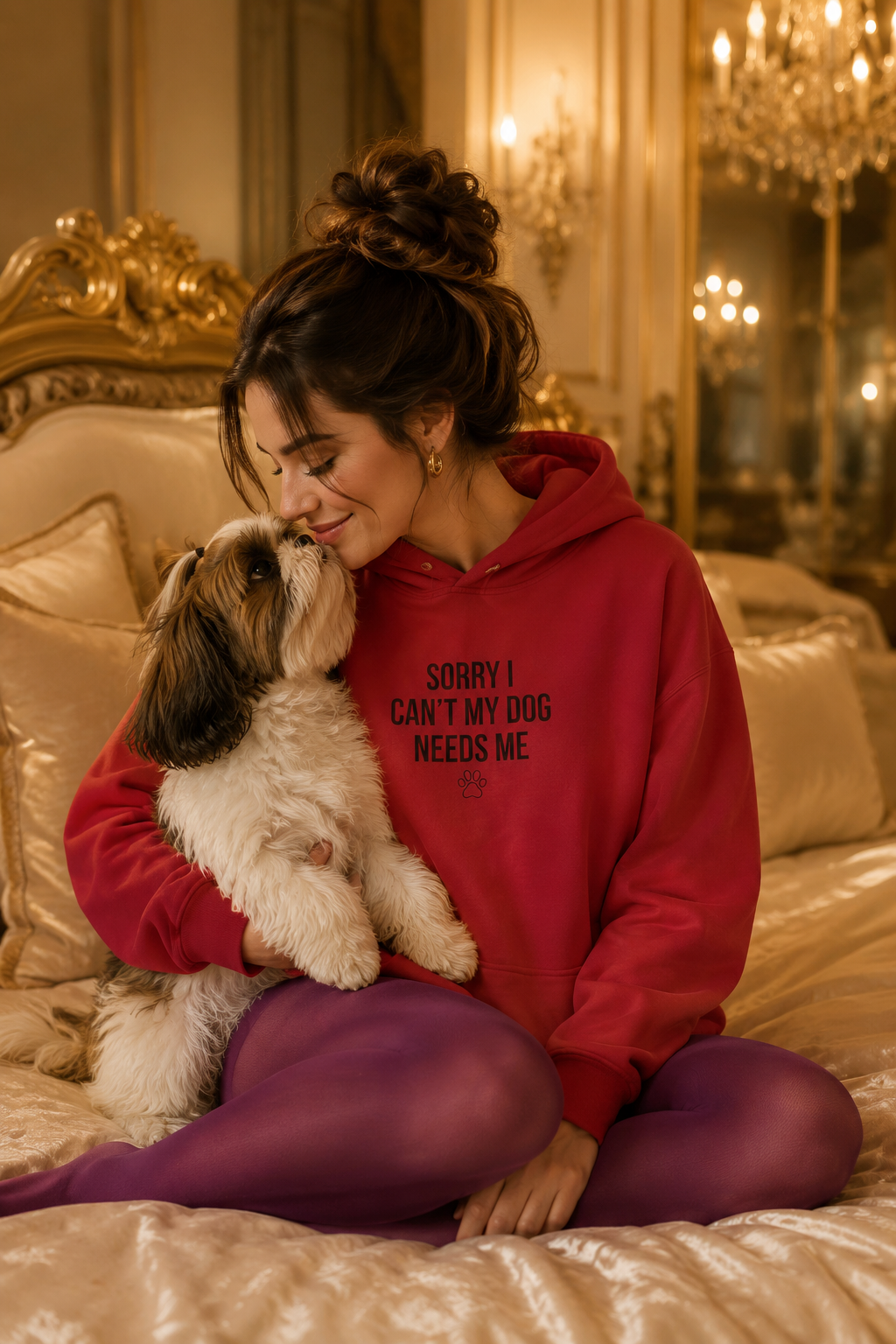 Sorry I Can't My Dog Needs Me Hoodie | Funny Dog Mom Sweatshirt | FureverLoved