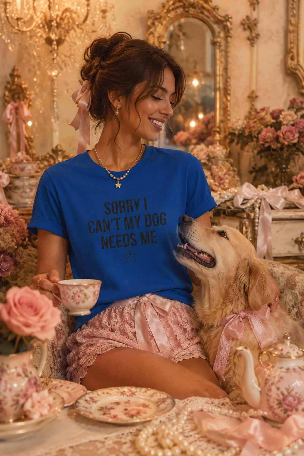 Sorry I Can't My Dog Needs Me T-Shirt | Funny Dog Mom Gift | FureverLoved