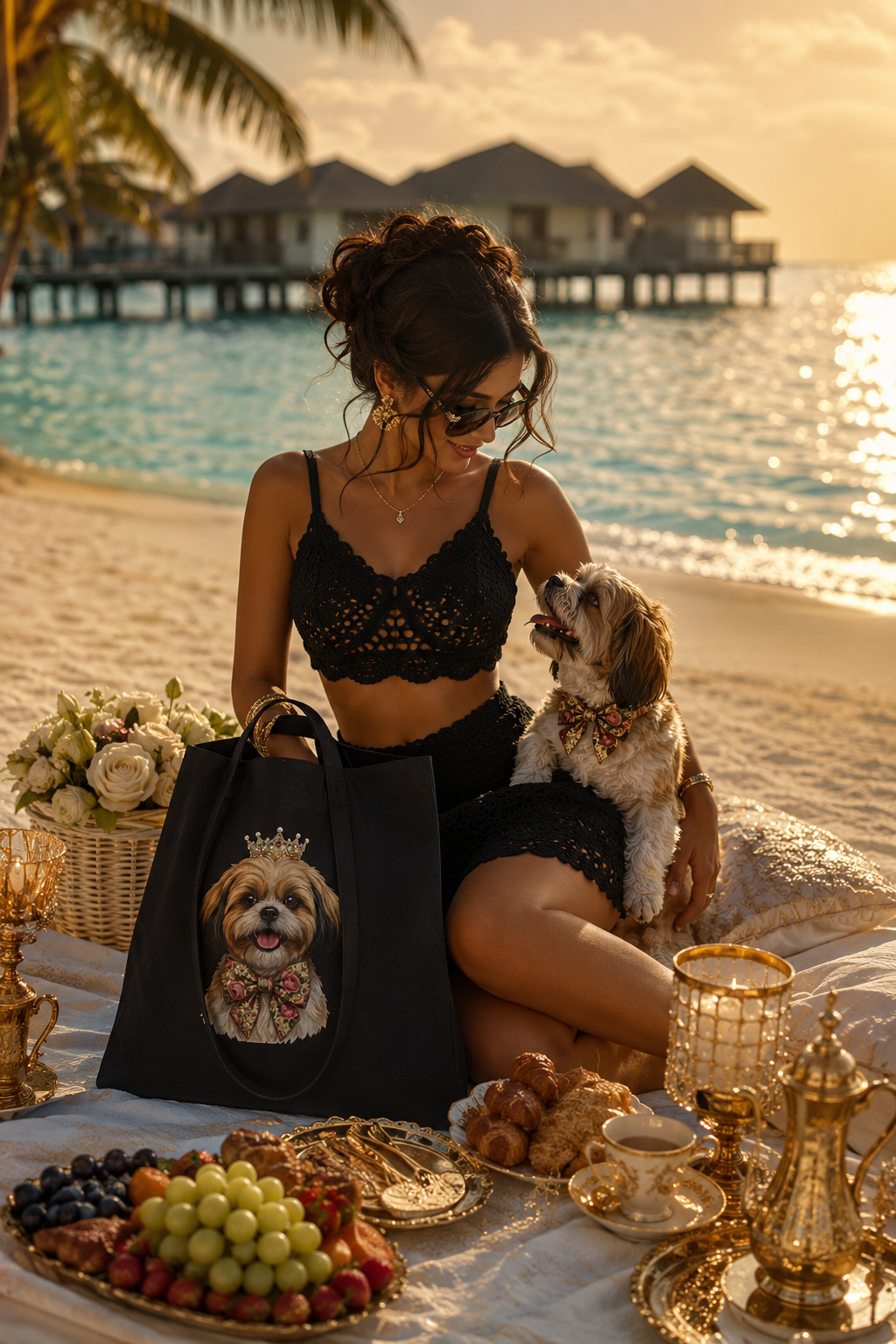 Shih Tzu Queen Tote Bag — Crown Dog Mom Canvas Bag | FurEverLoved