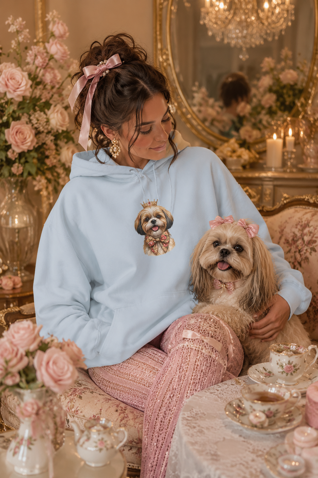 Shih Tzu Queen Hoodie — Crown Dog Mom Sweatshirt | FurEverLoved